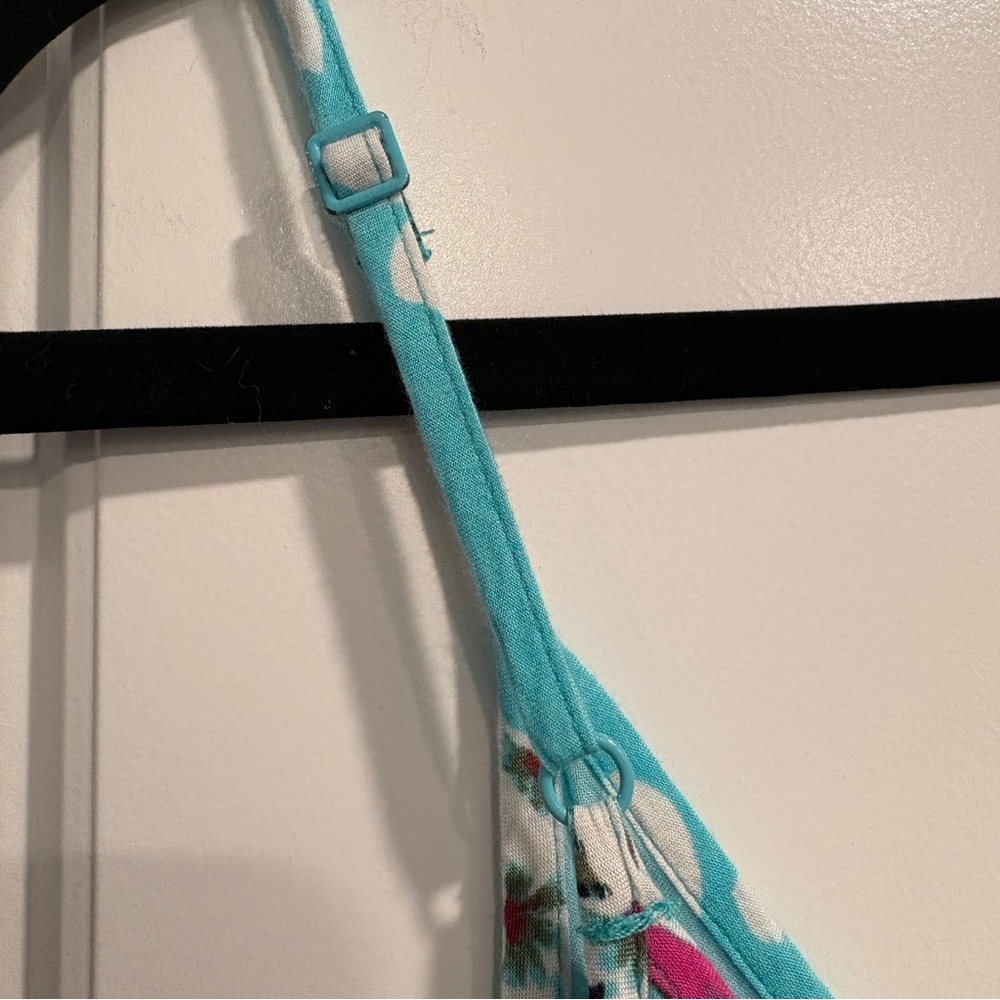 Roxy Floral Strappy Long Dress Size 12 Hawaiian Tropical Beach Vacation Poolside - Picture 7 of 13
